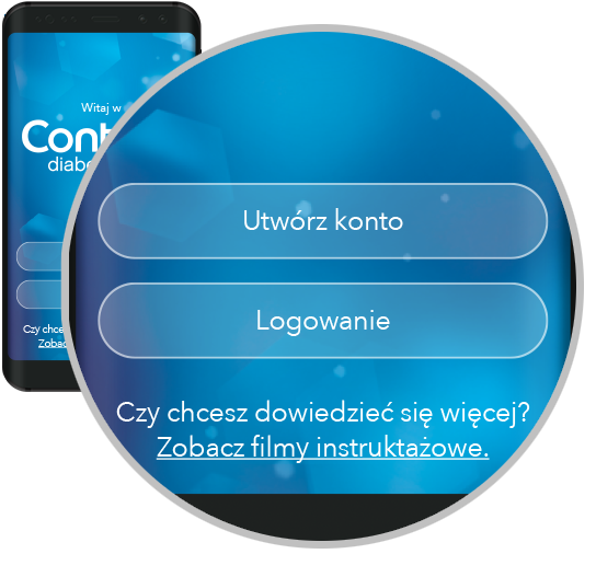 Przykładowy ekran logowania do aplikacji CONTOUR<sup>®</sup>DIABETES.